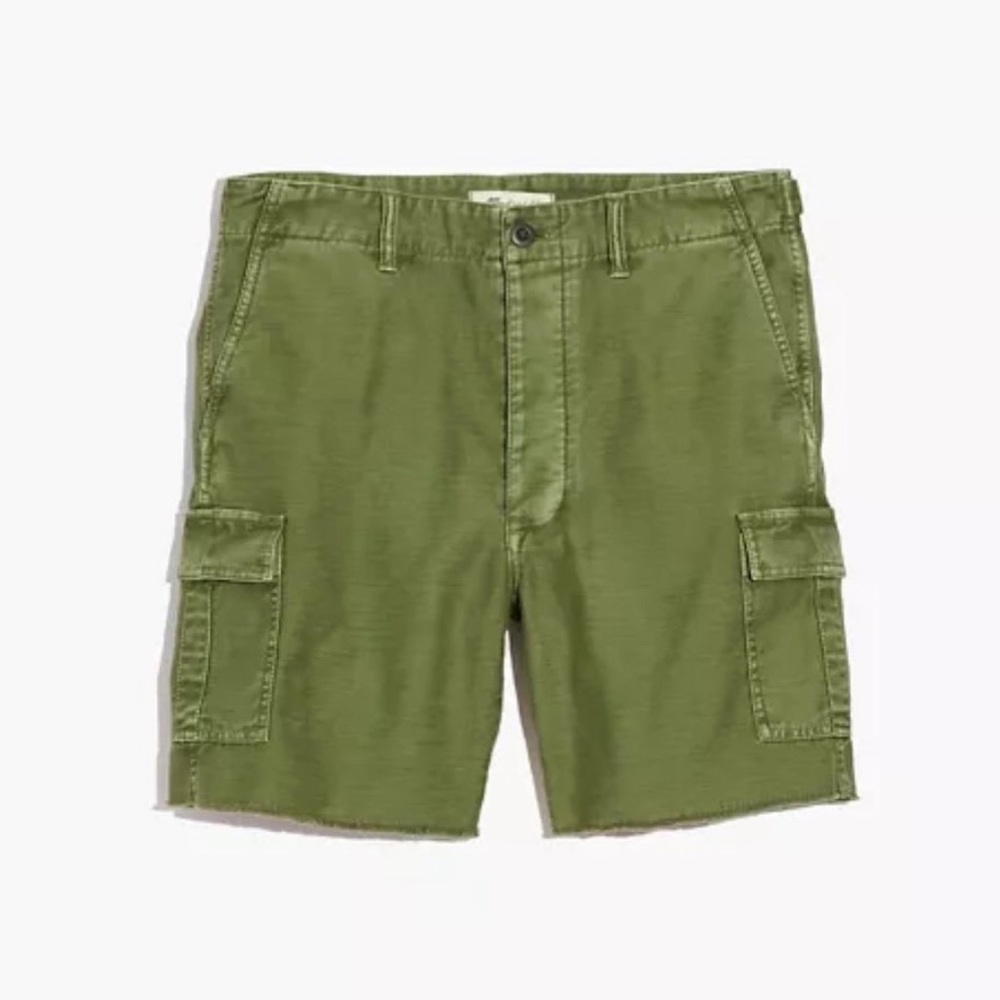 Madewell cargo cutoffs army green 24